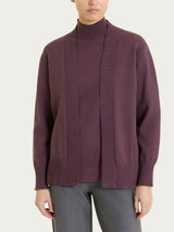 Langärmelige Strickjacke aus NaturalSoft in Violett für Damen – Ragno