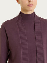 Langärmelige Strickjacke aus NaturalSoft in Violett für Damen – Ragno