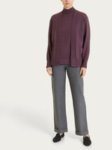 Langärmelige Strickjacke aus NaturalSoft in Violett für Damen – Ragno