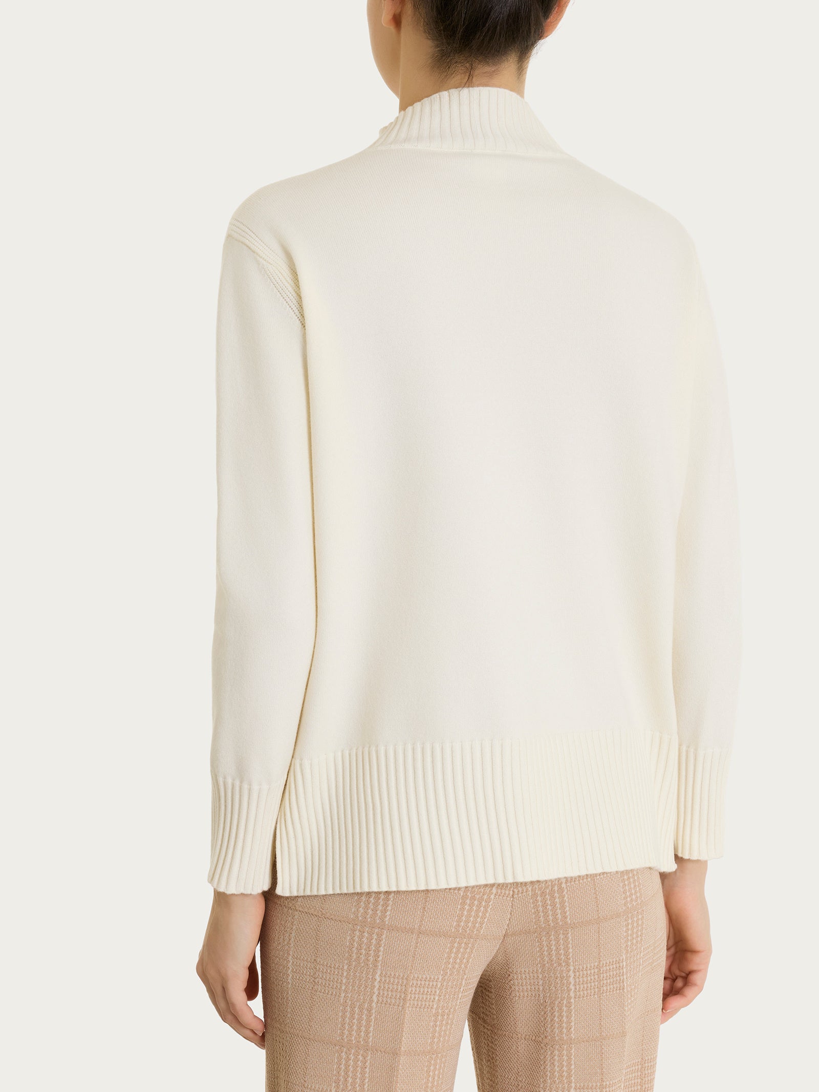 Lupetto con manica lunga in Soft Wool Bianchi Donna - Ragno
