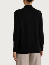 Lupetto con manica lunga in Soft Wool Neri Donna - Ragno