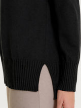 Lupetto con manica lunga in Soft Wool Neri Donna - Ragno