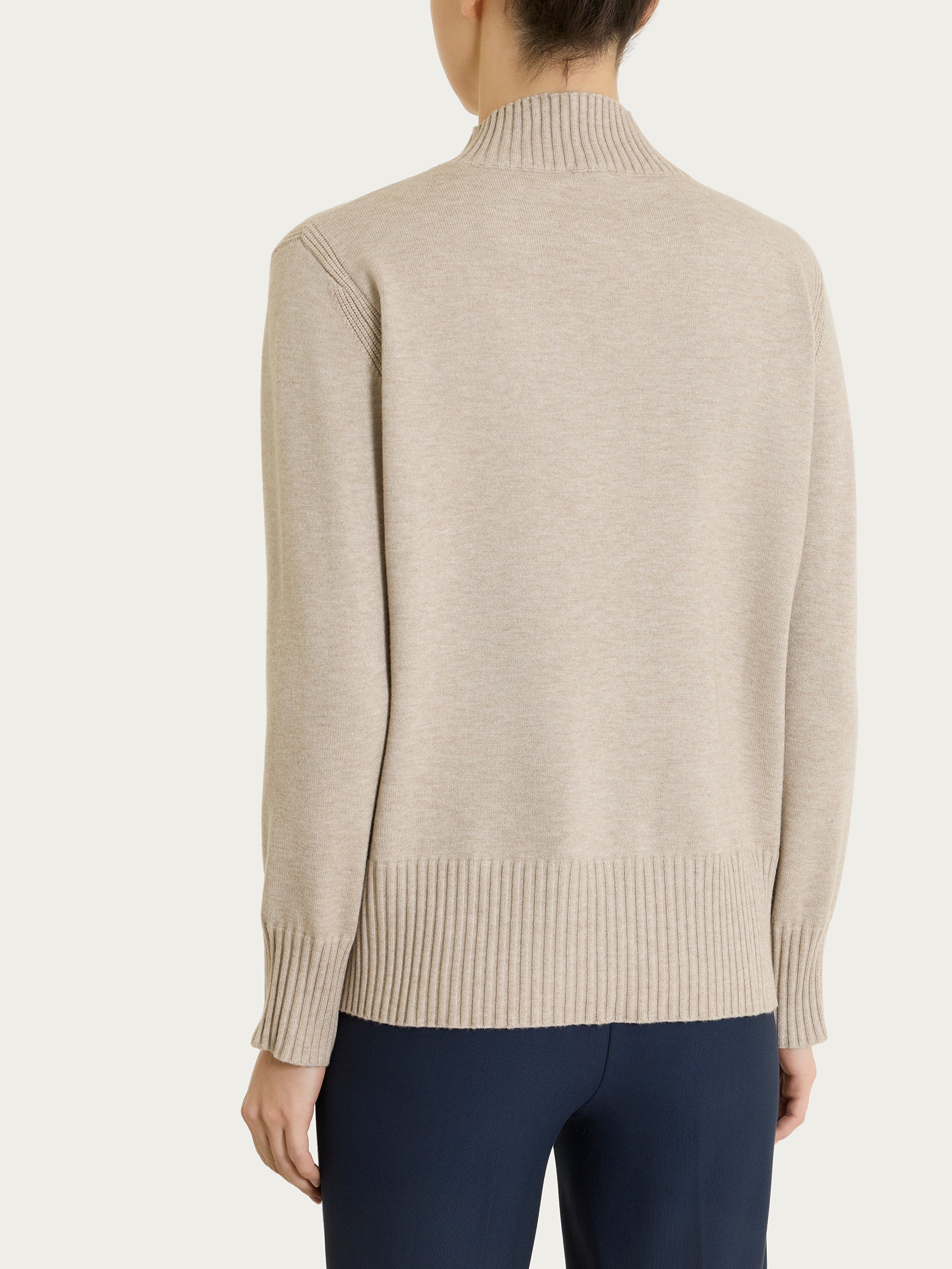 Lupetto con manica lunga in Soft Wool Grigi Donna - Ragno