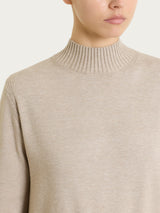 Lupetto con manica lunga in Soft Wool Grigi Donna - Ragno