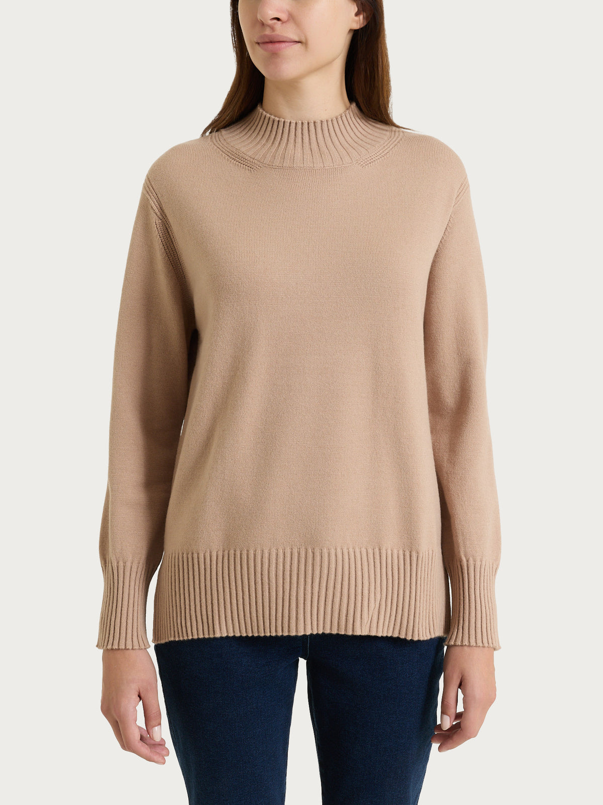 Lupetto con manica lunga in NaturalSoft Grigi Donna - Ragno