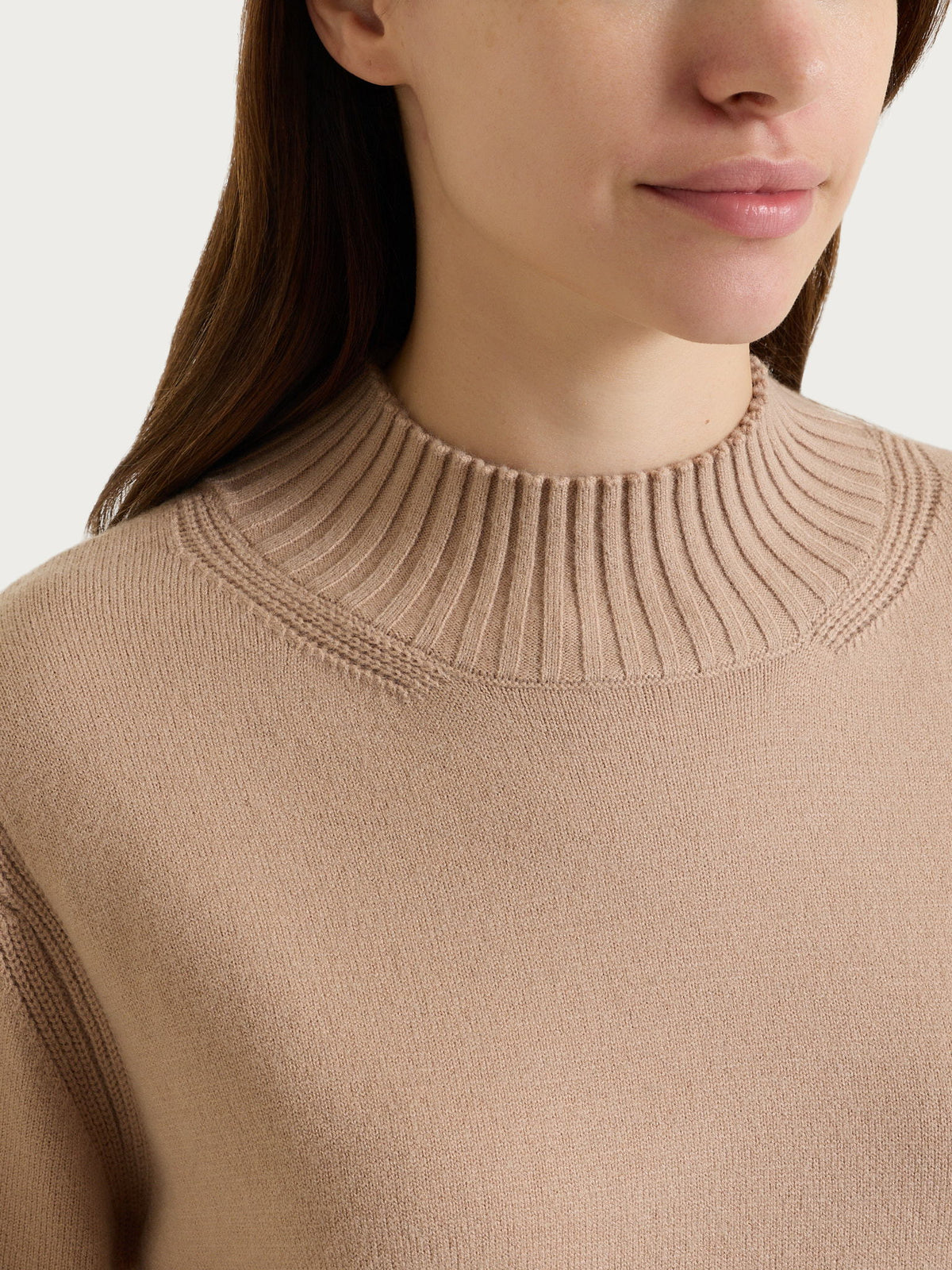 Lupetto con manica lunga in NaturalSoft Grigi Donna - Ragno
