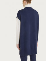 Langer Pullover aus Naturalsoft in Blau für Damen – Ragno