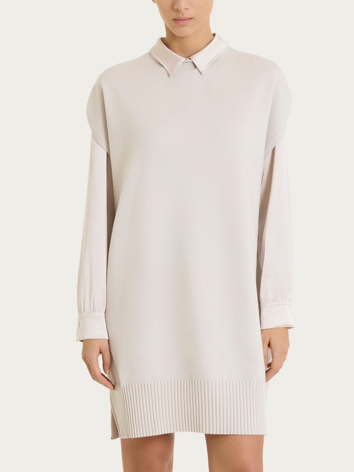 Maglione lungo in NaturalSoft Bianchi Donna - Ragno