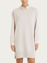 Langer Pullover aus Naturalsoft, Bianco, für Damen – Ragno