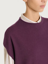 Langer Pullover aus Naturalsoft in Violett für Damen – Ragno