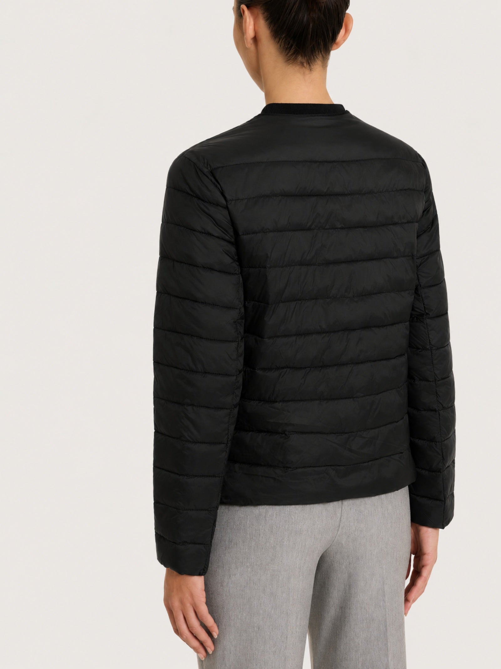 Piumino pffer con manica lunga in Ultralight Neri Donna - Ragno