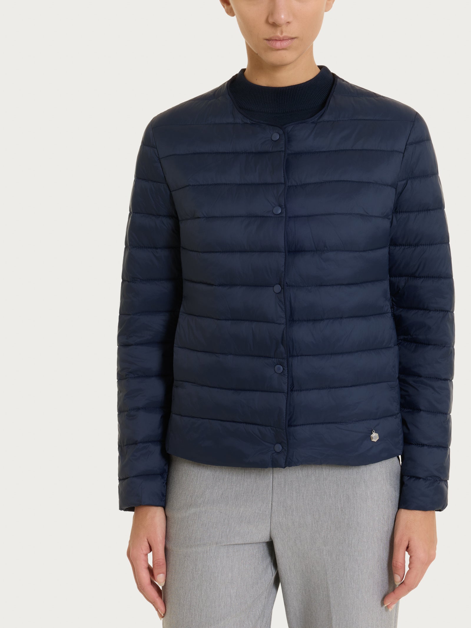 Piumino pffer con manica lunga in Ultralight Blu Donna - Ragno