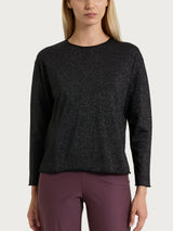 Maglia girocollo in Lurex Four Seasons Neri Donna - Ragno