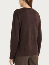 Maglia girocollo in Lurex Four Seasons Marroni Donna - Ragno