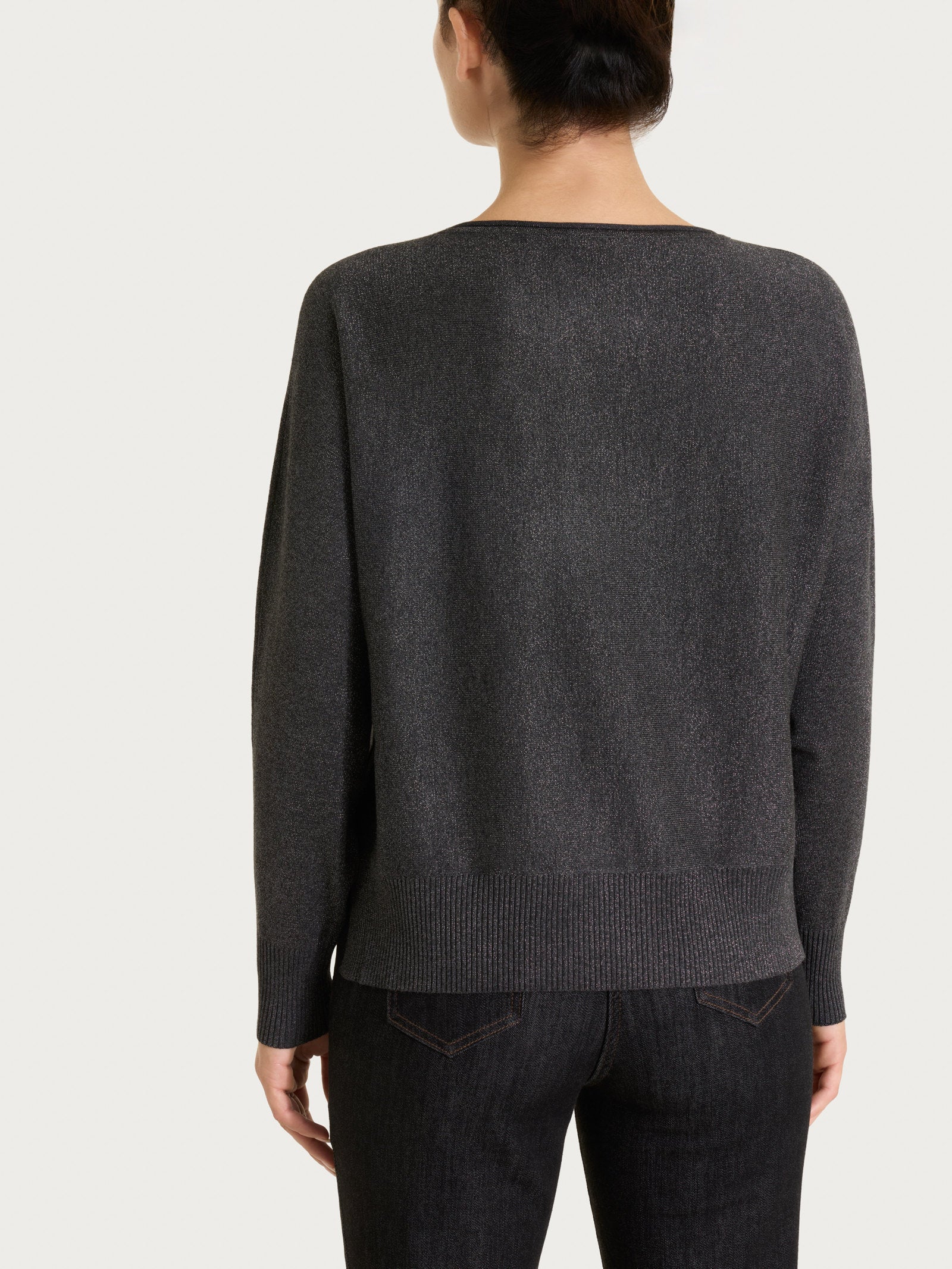 Maglia con manica pipistello in Lurex Four Seasons Neri Donna - Ragno