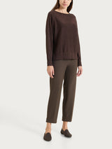 Women's Brown Four Seasons Lurex Batwing-Sleeve Sweater - Ragno