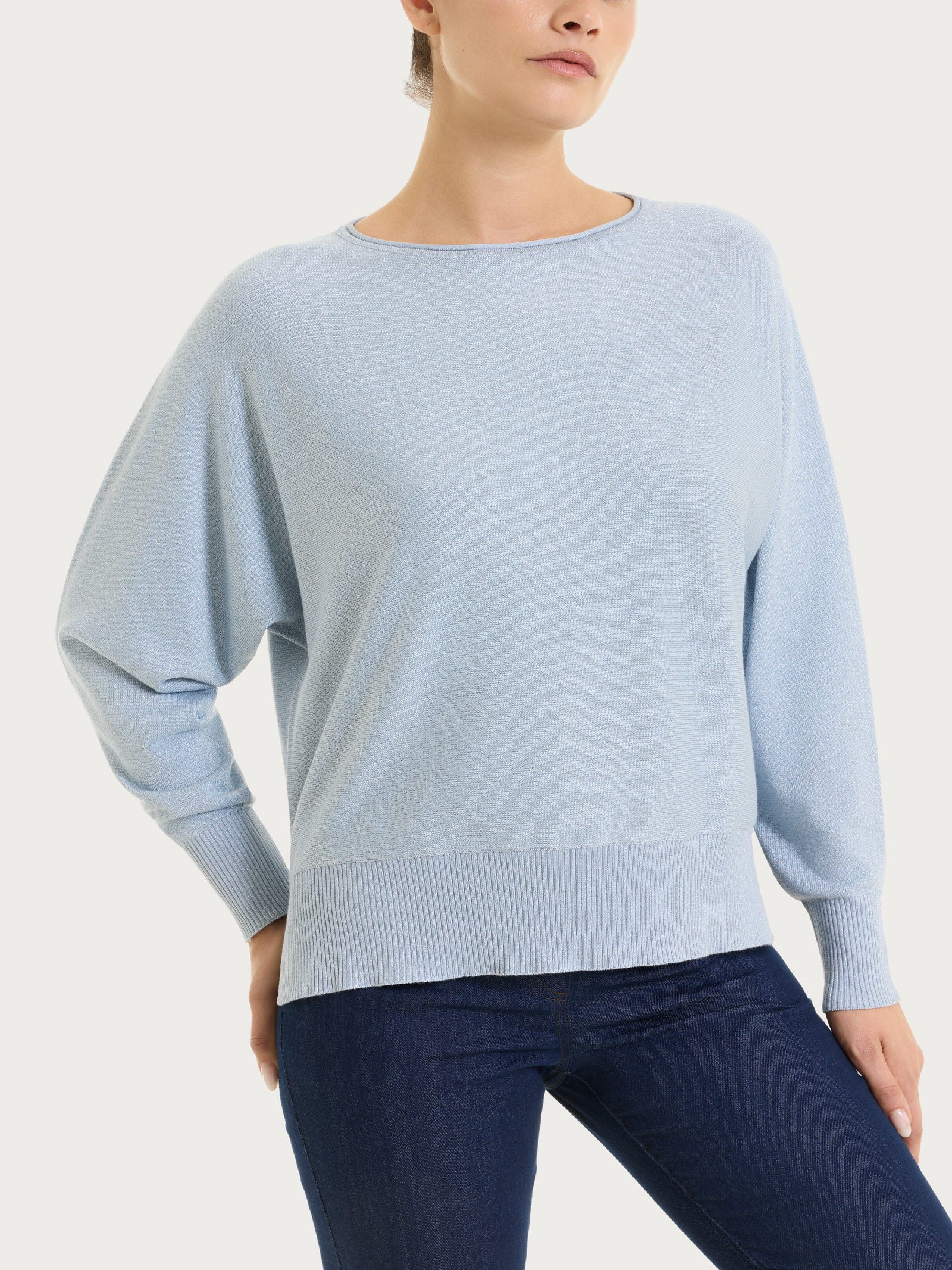 Maglia con manica pipistello in Lurex Four Seasons Azzurri Donna - Ragno