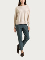 Jersey de manga corta con Lurex Four Seasons rosa para mujer - Ragno