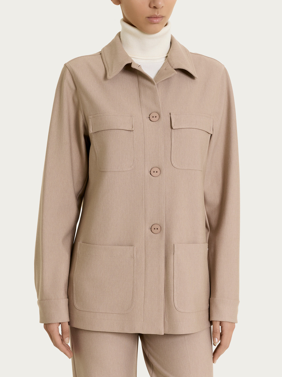 Sahara-Jacke mit Taschen aus Compact Grigi für Damen – Ragno