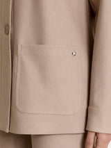 Giacca sahariana con tasche in Compact Grigi Donna - Ragno