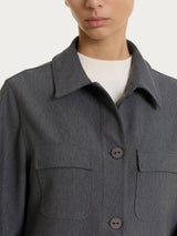 Sahara-Jacke mit Taschen aus Compact Nero für Damen – Ragno