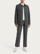 Sahara-Jacke mit Taschen aus Compact Nero für Damen – Ragno