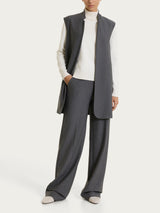 Gilet lungo in Compact  Neri Donna - Ragno