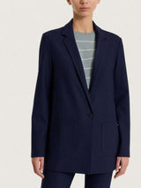 Blazer monopetto con un bottone in Compact Blu Donna - Ragno
