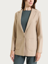 Blazer monopetto con un bottone in Compact Grigi Donna - Ragno