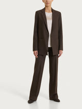 Blazer monopetto con un bottone in Compact Marroni Donna - Ragno