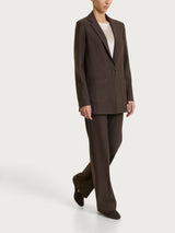 Blazer monopetto con un bottone in Compact Marroni Donna - Ragno