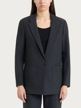 Blazer monopetto con un bottone in Compact Neri Donna - Ragno