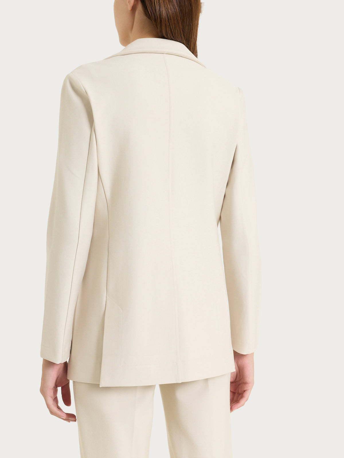 Blazer monopetto con un bottone in Compact Bianchi Donna - Ragno