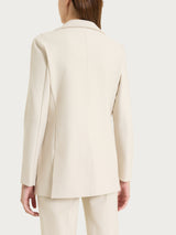 Blazer monopetto con un bottone in Compact Bianchi Donna - Ragno