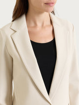 Blazer monopetto con un bottone in Compact Bianchi Donna - Ragno
