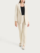 Blazer monopetto con un bottone in Compact Bianchi Donna - Ragno