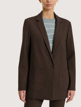 Blazer monopetto con un bottone in Compact Marroni Donna - Ragno