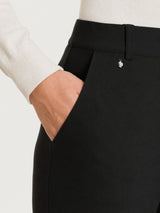 Pantalone flare con tasche in Compact Neri Donna - Ragno