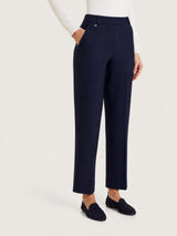 Pantalone flare con tasche in Compact Blu Donna - Ragno