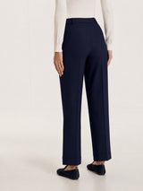 Pantalone flare con tasche in Compact Blu Donna - Ragno