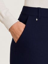 Pantalone flare con tasche in Compact Blu Donna - Ragno