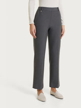 Pantalone flare con tasche in Compact Neri Donna - Ragno