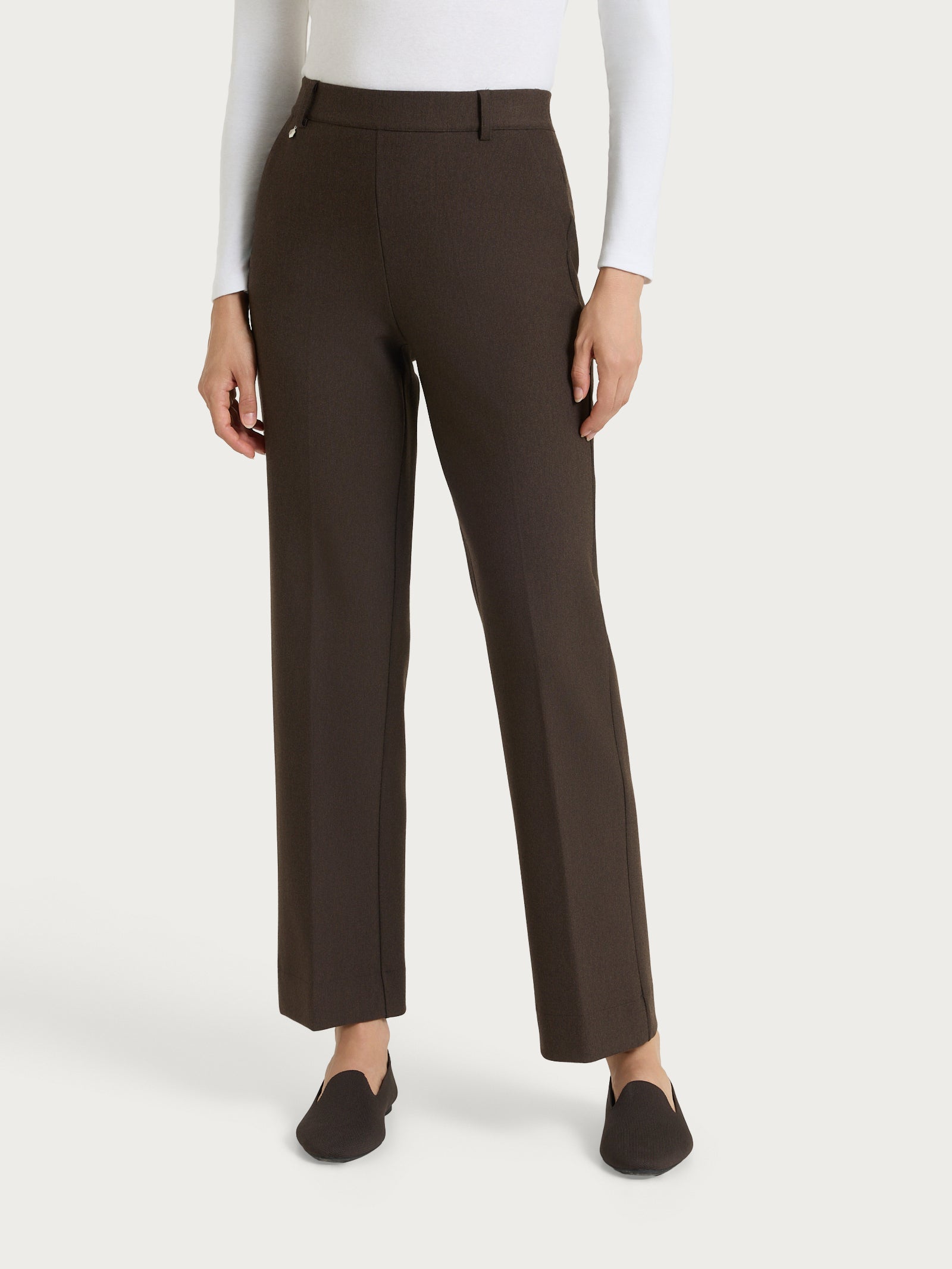 Pantalone flare con tasche in Compact Marroni Donna - Ragno