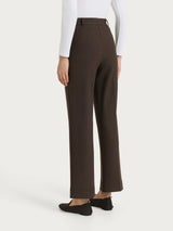 Pantalone flare con tasche in Compact Marroni Donna - Ragno