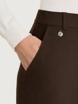 Pantalone flare con tasche in Compact Marroni Donna - Ragno