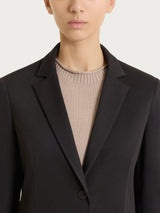 Blazer con due bottoni e micro pied de poule in Jacquard Marroni Donna - Ragno