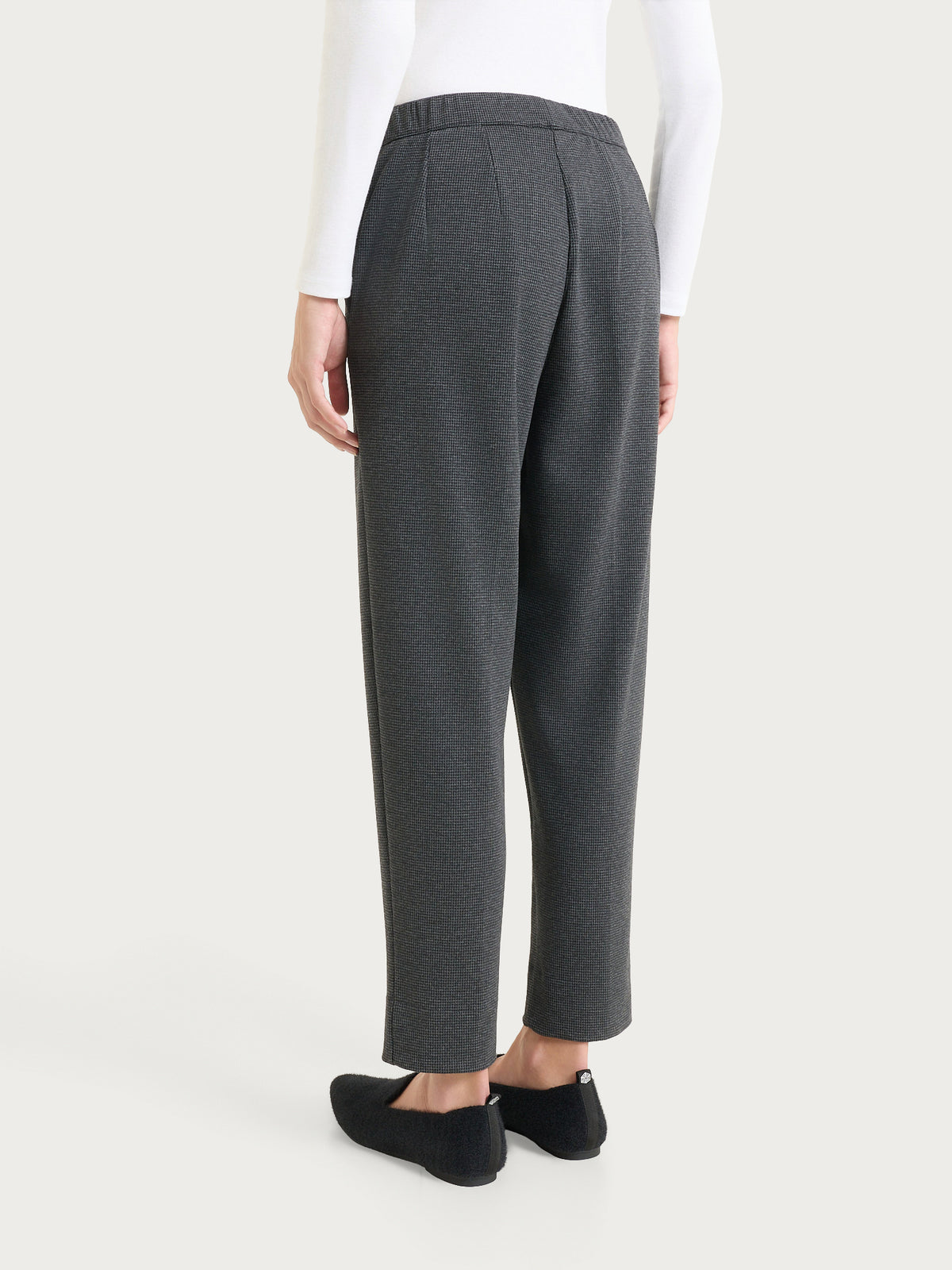 Pantalone jogger con tasche e micro pattern in Jacquard Neri Donna - Ragno