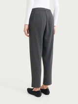 Pantalone jogger con tasche e micro pattern in Jacquard Neri Donna - Ragno