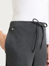 Pantalone jogger con tasche e micro pattern in Jacquard Neri Donna - Ragno