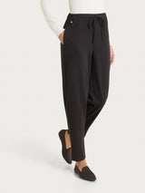 Pantalone jogger con tasche e micro pattern in Jacquard Marroni Donna - Ragno
